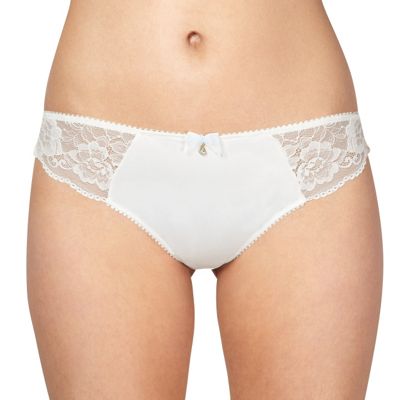 Designer ivory bridal lace thong